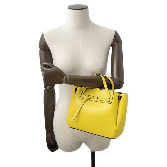 LOEWE Lazo 2-Way Handbag Size Mini Leather Yellow 329.74.Z71 - Picture 4 of 15